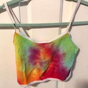 American Apparel Tie Dye Cropped Tank Top
